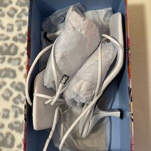 ANTHROPOLOGIE JEFFREY CAMPBELL WHITE HEELS